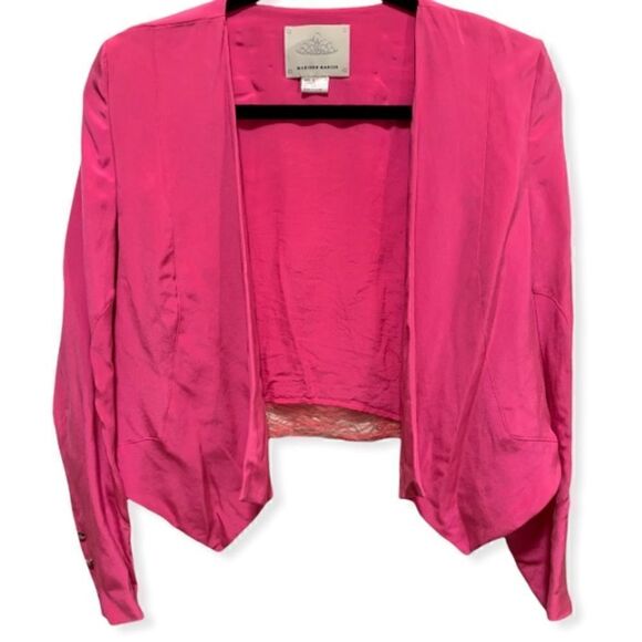 MADISON MARCUS 100% Silk Bright Pink Jacket - Picture 5 of 7